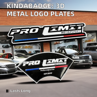 Badge logo 3D personnalisable en aluminium brossé fin moulé sous pression avec impression typographique pour appareils électroménagers