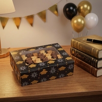 Boîtes cadeaux transparentes faites à la main pour cupcakes, muffins et biscuits, idéales pour l'emballage et la décoration de fêtes de remise de diplôme.