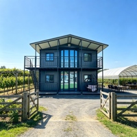 Maison modulaire à deux étages de 20 pieds en conteneurs, structure en acier préfabriquée, bureau, atelier, logement, bâtiment au design moderne