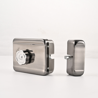 Serrure de porte sans clé en acier inoxydable haute sécurité, cylindre silencieux, loquet de surface, serrure à encastrer, contrôle d'accès, antivol électrique