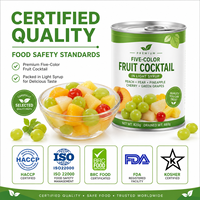 Gemengd fruit in blik 850g Druif Kers Ananas in siroop ISO HALAL Groothandel voor importeurs en distributeurs