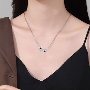 High Quality Sterling Silver Infinity Elegant <b>Pet</b> <b>Memorial</b> Jewelry Necklace with Sparkling Accents Perfect <b>Gift</b> for <b>Pet</b> Lovers - Product Image 4