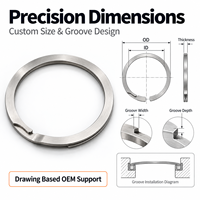 DLSEALS External Retaining Ring Stainless Steel Circlip C Clip for Shaft Groove Machinery Custom Size OEM Factory Supply