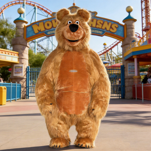 Costume Gonfiabile da Mascotte Orso Bruno Alto 2m/2.6m/3m per Parate e Sfilate - Offerta Speciale - Product Image 3