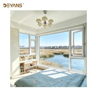 Ventana Panorámica de Aluminio para Piso, Estilo Moderno, para Villa Norteamericana
