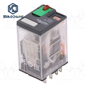 รีเลย์แม่เหล็กไฟฟ้าอเนกประสงค์ RXM4AB1B7 RXM4AB1BD RXM4AB1P7 4 ขั้ว 6A แรงดันคอยล์ 24VDC ติดตั้งบนราง DIN ฐาน 14 ขา - Product Image 1