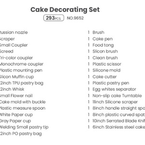 293 Piezas Kit de Herramientas para Decoración de Pasteles y Repostería, Accesorios para Decorar Pasteles - Product Image 2