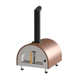 Hot New Products 430 Stainless Steel Material Outdoor Dual Fuel Wood Fired & Gas Pizza Oven