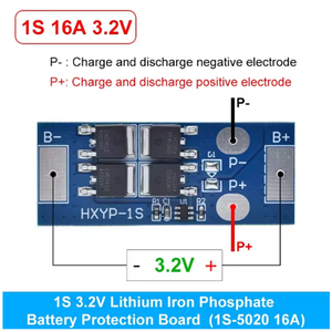 Carte de protection de batterie au lithium LiFePO4 BMS 1S 12A 16A 24A 3.7V 18650, tension de charge 4.2V / Protection contre les courts-circuits et les surcharges - Product Image 5
