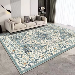 Alfombra de Pelo Corto con Diseño Persa a Precio Económico, de Poliéster Ecológico, Antideslizante, Apta para Mascotas, Alfombras de Vinilo para Salas de Estar y Comedores - Product Image 2