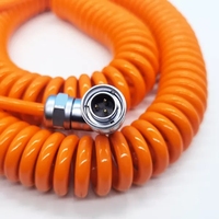 USB A mâle vers M12 GX12 3Pin 4Pin femelle Aviation étanche Power Spiral PUR enroulé PU câble à ressort PU câble