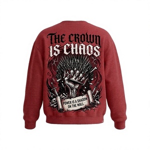 เสื้อสเวตเชิ้ตคอกลมผู้ชาย Chaos Collective ดีไซน์ประดับเพชร ผ้าฝ้ายถัก ทรงปกติ สวมใส่สบายๆ สำหรับฤดูใบไม้ร่วง - Product Image 2
