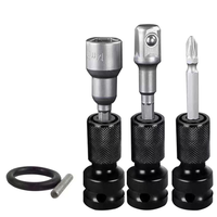 Adaptador de cambio rápido de 1/2 pulgada cuadrado, kit de conversión de portabrocas hexagonal para llave de impacto, llave neumática, herramientas domésticas y piezas de tornillos