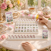 Jeu de tuiles de Mahjong en acrylique de qualité supérieure, 166 tuiles complètes, dos de couleur unie, Dragon Vent Joker Fleur, Vente en gros personnalisée