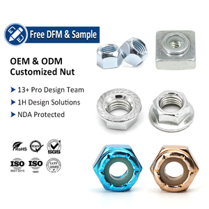 Nilon Hex mur heksagonal mengunci sendiri M14 X 1.5 M6x1.5 Flange Skate km Axle Sealing karet Flexloc Nylock mur kunci baja karbon - Product Image 1