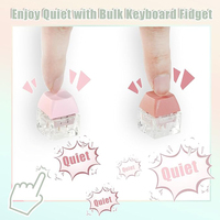 Millantech Fidget Keyboard Switch with Mechanical Click Sound Interactive Light-Up Keycap Plastic Keychain Fidget Keychains