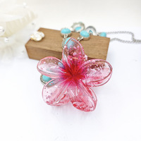 FLY WISH LH099 Ensemble de pinces à cheveux requin en plastique motif Plumeria, tendance, style simple et fleuri, taille et couleur personnalisables, pour les vacances