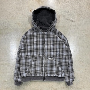 Sweat-shirt à capuche réversible surdimensionné personnalisé avec fermeture éclair, design patchwork à double couche, style streetwear, par un fabricant de vêtements - Product Image 5