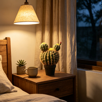 Cactus artificiel décoratif en boule de 46 cm (1,5 pi) - Plante succulente artificielle persistante pour l'intérieur, idéale pour le Nouvel An et Halloween