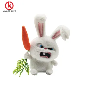 Kinqee Custom Plush Bunny Fur Plush Toys Stuffed Rabbits Stuffed Animals High Quality Plushie Soft Holiday Gifts Home Decor