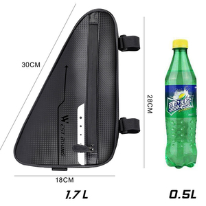 กระเป๋าจักรยานทรงสามเหลี่ยม WEST BIKING 3L พร้อมแถบสะท้อนแสง อุปกรณ์เสริมสำหรับจักรยานเสือหมอบ กันน้ำ กันฝน พกพาสะดวกสำหรับการปั่นจักรยาน - Product Image 3