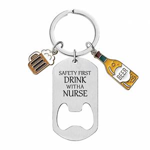 Custom Blank Metal Keychain Bottle Opener Key Chain Wholesale Factory <b>Keyring</b> High Quality Souvenir Promotional Gift Accessory - Product Image 4