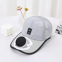 Chapeau Éventail d'Extérieur Large Bord Casquette de Baseball Pare-Soleil Homme pour Camping Sport, Chapeau Rafraîchissant, Chapeaux Éventail Alimenté Solaire et Rechargeable USB