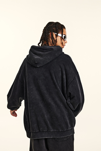 <span class=keywords><strong>Pull</strong></span> ample pour homme de style américain <span class=keywords><strong>vintage</strong></span>, en tricot noir délavé, pour la mode automne-hiver - Product Image 3