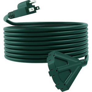 Rallonge extérieure étanche de 15 m avec 3 prises, câble d'alimentation robuste SJTW pour équipement de jardin et de pelouse - Product Image 2
