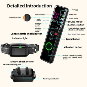Nuevo lanzamiento transfronterizo recargable impermeable pequeño perro entrenamiento <span class=keywords><strong>Collar</strong></span> <span class=keywords><strong>Control</strong></span> remoto entrenamiento electrónico Shock Bark Stopper - Product Image 5