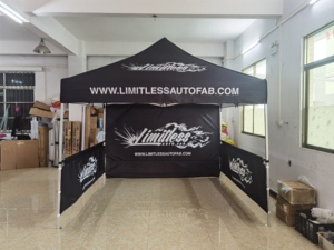 Tente à baldaquin robuste de 10x10 pieds avec logo personnalisé pour kiosques extérieurs de vendeurs de produits alimentaires et de salons professionnels - Product Image 4