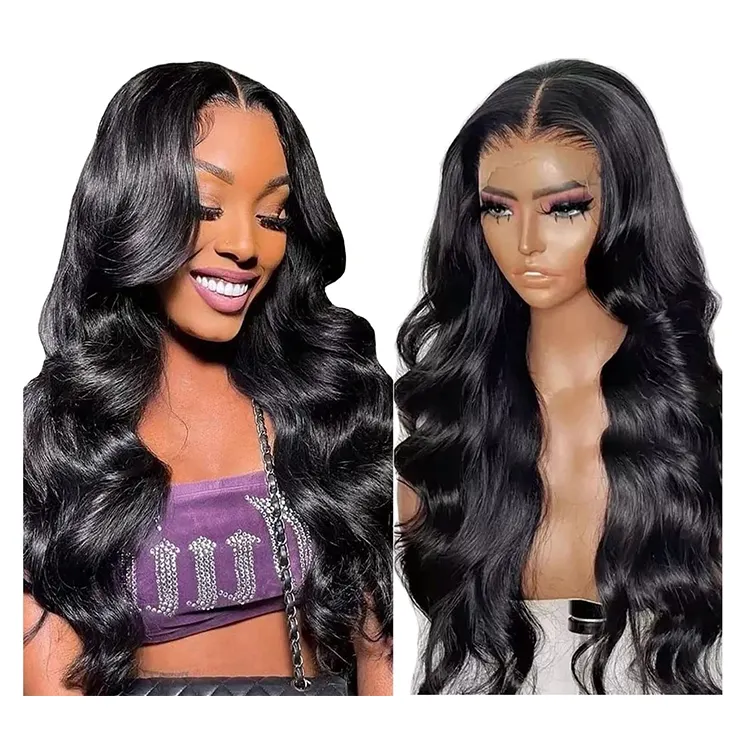 30 40 inch Natural Swiss Hd Transparent Lace Frontal Wig Brazilian 100% Good Quality Human Hair Vendors Body Wave Lace Front Wig