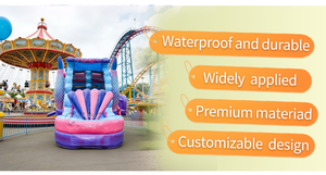 Outdoor Inflatable Castles <strong>Mermaid</strong> Bouncy Combo Air Bounce <strong>House</strong> With Slide for Kids - Product Image 3