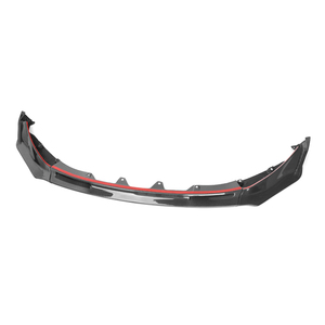 Lèvre de pare-chocs avant en fibre de carbone véritable style V pour <span class=keywords><strong>BMW</strong></span> M3 <span class=keywords><strong>G80</strong></span> M4 G82 G83 2021+ – Séparateurs de lèvre avant 3 pièces - Product Image 4