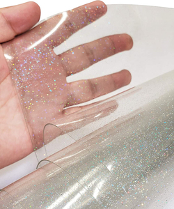 0.5MM doux clair paillettes TPU brillant gelée <span class=keywords><strong>Transparent</strong></span> étincelle brillant plastique vinyle <span class=keywords><strong>tissu</strong></span> pour bricolage boucles d'oreilles cheveux arcs sacs portefeuilles - Product Image 6