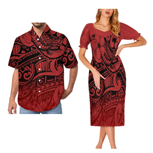 2024 le vendite autunnali hanno stampato i vestiti di <span class=keywords><strong>coppia</strong></span> taglie forti abiti da donna nuovo <span class=keywords><strong>vestito</strong></span> da Mumu e camicia da uomo - Product Image 6