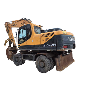 Peinture originale Corée Hyundai 210w-9t large 21ton Pelles hydrauliques sur pneus d'occasion 210w-7 Godet pelleteuses d'occasion - Product Image 1