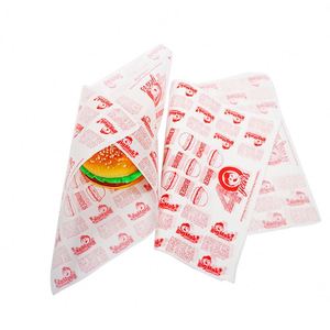 Impresión Personalizada al por Mayor de Papel Antigrasa para Empacar Hamburguesas, Papas Fritas y Sándwiches de Comida Rápida, con Logotipos - Product Image 2