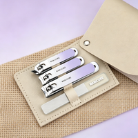 Ensemble d'outils professionnels de manucure et pédicure 5-en-1 en acier inoxydable pour soins des ongles, kits de toilettage personnel en gros