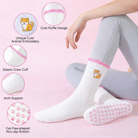 Calcetines de Pilates para Mujer con Logotipo Personalizado, Color y Talla a Medida, Antideslizantes, Calcetines de Yoga con Lindo Bordado