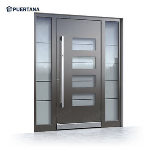 ที่อยู่อาศัยภายนอกอลูมิเนียมด้าน<span class=keywords><strong>หน้า</strong></span>กระจกประตูทางเข้าหลักการรักษาความปลอดภัยรายการประตูวิลล่าบ้าน - Product Image 3