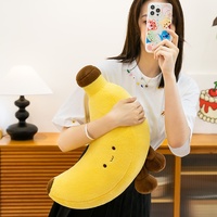En gros, Coussins en peluche banane à jambes brunes, personnalisés et créatifs, Poupées apaisantes en forme de fruits jaunes mignons, Décorations pour la maison, Cadeaux, Jouets en peluche