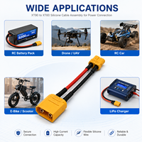Câble de raccordement personnalisé XT90 vers XT60 2 broches F/M en silicone pour stockage d'énergie avec connecteur adaptateur pour assemblage de câbles de propulsion de drone