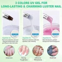 Perlengkapan Latihan Kuku Akrilik Profesional 58pcs 42 Warna dengan Lampu UV, Bor, Glitter, Set Latihan Kuku Tangan untuk Pemula, Penggunaan DIY
