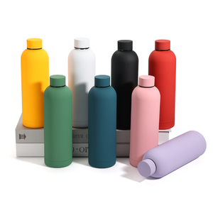 맞춤형 로고 고무 페인트 야외 진공 플라스크 스포츠 물병 맞춤형 스테인리스 스틸 물병 비즈니스 선물용 - Product Image 3