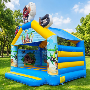 WINSUN Castillo Inflable para Niños al Aire Libre, Casa de Brinco Pirata, Trampolín con Certificación CE, Características Ignífugas e Impermeables - Product Image 1