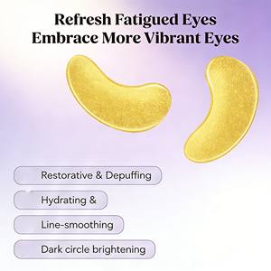 Parches de Ojos para el Cuidado de la Piel de Marca Privada, Textura de Hoja, Hidratación, Mascarilla de Ojos Dorada para Iluminar el Área de los Ojos y las Ojeras - Product Image 2