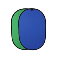 Toile de fond vert pour photographie, double face, en nylon bleu-vert, pour portraits, effets chroma key, diffusion en direct