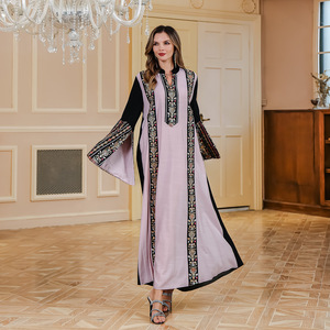 Automne printemps transfrontalier prêt à l'emploi brodé Abaya Robe élégante été robe musulmane du moyen-orient pour les porteurs de <span class=keywords><strong>Hijab</strong></span> faits - Product Image 5