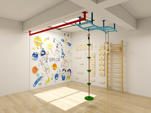 Equipo <span class=keywords><strong>de</strong></span> Entrenamiento Ninja Warrior para Interiores y Exteriores, Tamaño Personalizado, Capacidad Máxima 300 Niños, Adolescentes y Adultos, Circuito <span class=keywords><strong>de</strong></span> Obstáculos para Gimnasio en Casa - Product Image 5